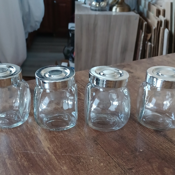 IKEA RAJTAN Spice jar, Glass, Aluminum Color 400.647.02, 1-Pack( 4-Count ),Clear - Picture 7 of 11